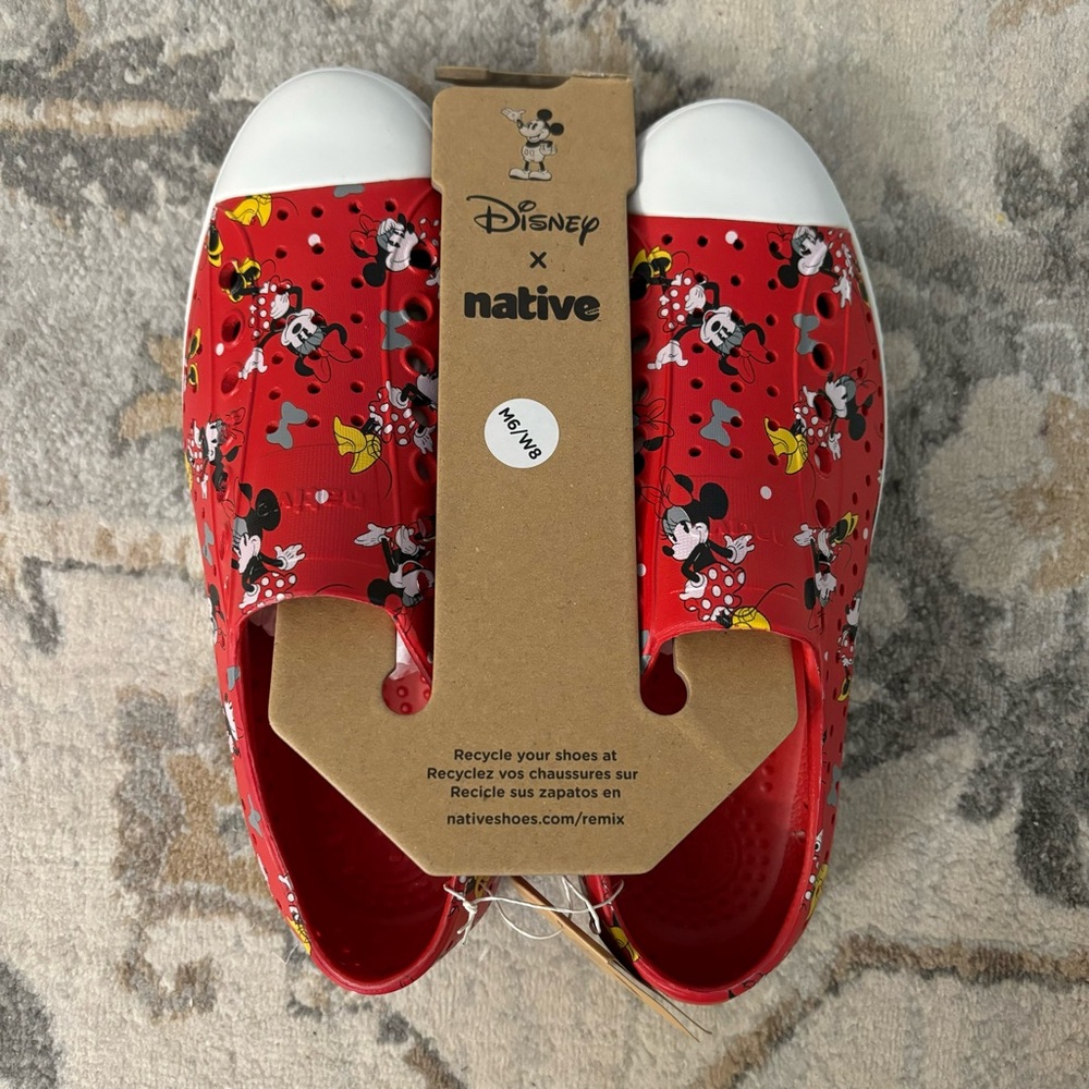 Disney x Native Shoes Minnie Mouse Women’s Size 8 Jefferson Print